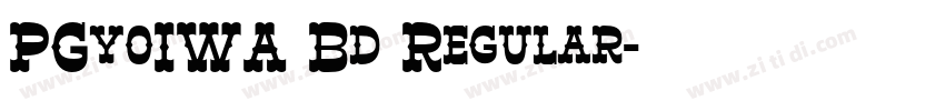 PGyoIWA Bd Regular字体转换